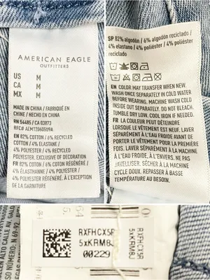 American Eagle Jeans Women Sz M High Waist Stretch Flare Light Wash Bell Bottom thumbnail 8
