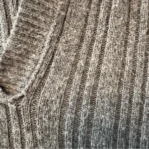 Hollister Y2K dark gray long sleeve hooded cable knit deep v-neck sweater small thumbnail 15