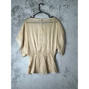 Y2K Baddie Boho‎ Glam Sequin Batwing Peplum Party Festival Top Women's Large thumbnail 3