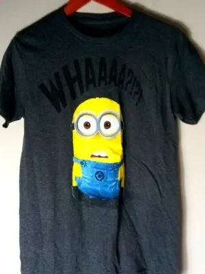 Whaaat??? Despicable ME Minions Gray Top S thumbnail 1