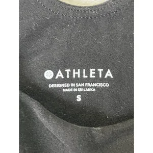 Athleta Conscious Crop Sports Bra Top Black Racerback Size Small Athleisure thumbnail 5