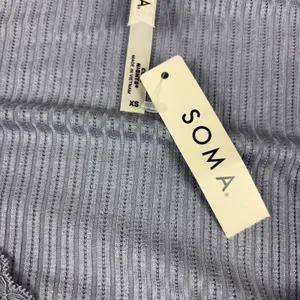 Soma‎ Pajama Top Womens XS Purple Cool Nights Henley Long Sleeve Sleepwear thumbnail 4