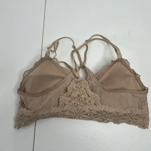 Aerie Size L Bra Snowday Chenille Lace Padded Triangle Bralette Sands Beige Cozy thumbnail 6
