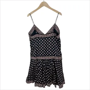 NWT Abercrombie & Fitch V-Neck Sleeveless Mini Skort Dress Black & Pink Small T thumbnail 3