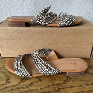 Madewell Snake Embossed Strappy Flat Slide Sandal Women’s Size 7 Casual Summer thumbnail 2