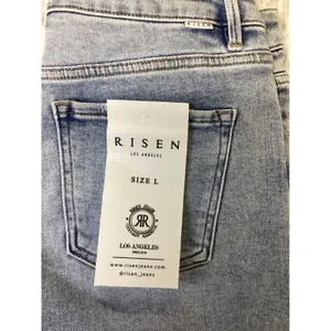 Risen Jeans Womens Light Wash Cuffed High Rise Denim Shorts RDS6155SZ Size L thumbnail 4