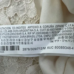 Zara Floral Lace Paisley Mini Slip Dress White Beige Coquette Embroidered Size M thumbnail 6