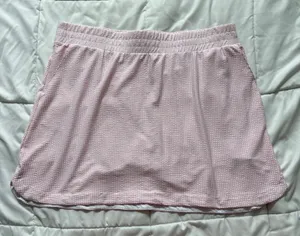 RBX Pink White Seersucker Active Skort XXL Tennis Golf Skirt Pockets Pickleball thumbnail 1