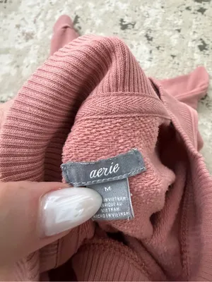 Aerie Pink Pullover Sweatshirt Size Medium thumbnail 3