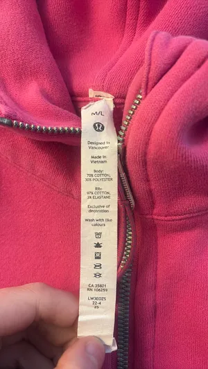 Sonic Pink Lululemon Scuba Full-Zip thumbnail 2