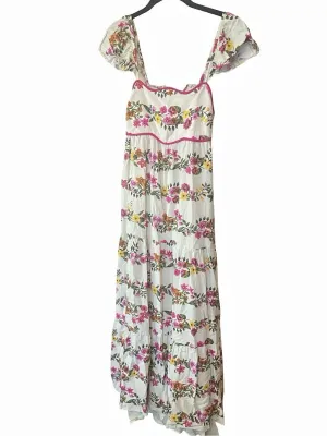 Saylor Ayame Floral Flutter Sleeve Tiered Maxi Dress Small thumbnail 4