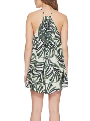Show Me Your Mumu Byron Green Leaf Halter Mini Dress XS in Peruvian Palm Breeze thumbnail 2