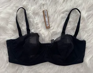 Skims Ultra Fine Mesh Strapless Bra Onyx Size 38DD thumbnail 1