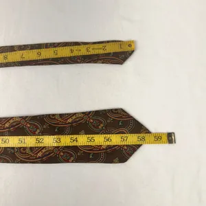 Land's End Handmade Tie Silk Necktie Mens Brown Paisley Classic Office Cravat thumbnail 9