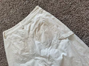 Le lis High-Waisted Cream Linen Khaki Pant thumbnail 6