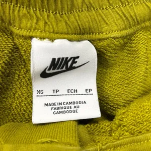 Nike Sportswear XS Chill Terry Snap Waist French Shorts High Rise‎ Volt Green thumbnail 6