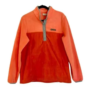 NWOT orange colorblock fleece quarter snap pullover large thumbnail 10