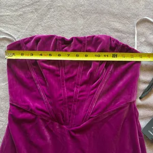 Lulus Constant Love Magenta Velvet Strapless Maxi Dress Corset Gown Pink Medium thumbnail 9
