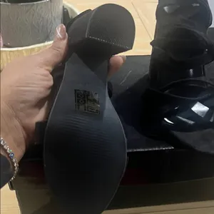 SHEIN Black Strappy Heels thumbnail 3