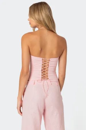 Edikted Arya Linen Look Corset thumbnail 2