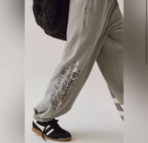 NWT Free People Movement All Star Logo Pants In Heather Gray White Combo $98 MSRP No refunds or cancellation’s thumbnail 2