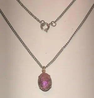 Vintage Elegant Rainbow Pink Boho Pendant Necklace thumbnail 1