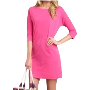 Lilly Pulitzer Dress Women Small Pink Pima Cotton‎ Slub Knit Casie Mini Tee Boho thumbnail 2