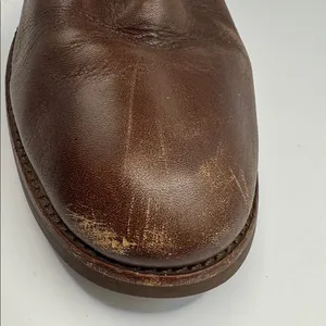Tory Burch Marlene Riding Boots Brown Leather 9M Gold Buckle Equestrian Tall thumbnail 8