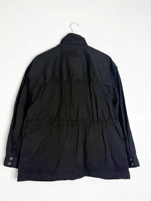 We The Free Free People Arya Utility Jacket Black Cotton Twill Size Medium thumbnail 5