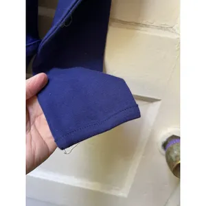 Vtg 90s Ann Taylor Crew Neck Bodysuit M Blue Cotton Long Sleeve Casual Office thumbnail 3