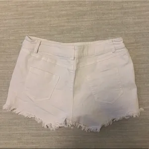 Sugarlips White Distressed Jean Shorts thumbnail 3
