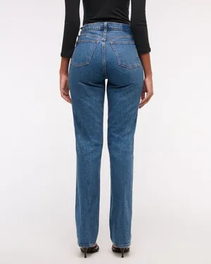 Abercrombie 90s Straight Mid-Rise Curve Love thumbnail 3