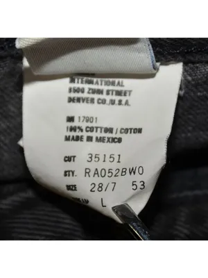 Vintage Rockies Slim Ladies Black Denim Straight Leg Jeans Size 28/7 Long Retro thumbnail 9