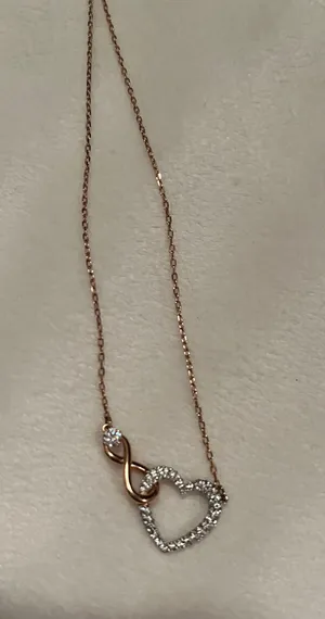 Swarovski Rose gold and silver infinity heart necklace thumbnail 2