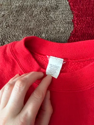 Vintage Retro Handmade in the USA Teddy Bear Coquette Girl Crewneck Sweatshirt thumbnail 4