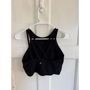 Athleta black strappy back sports bra size‎ medium thumbnail 2