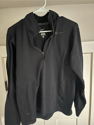 Nike Black Dri-FIT Athletic Zip Pullover thumbnail 1