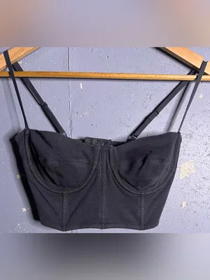 SKIMS Outdoor Bustier in Color: Ash Gray. Size XSMALL thumbnail 2