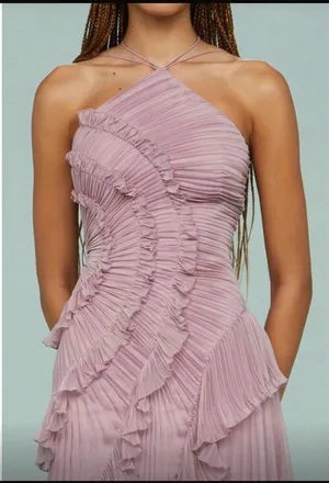 Dusty Pink Ruffle Dress thumbnail 5
