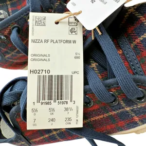 NWT Adidas Nizza RF Platform Plaid Shoes Women's Sz 7 thumbnail 7