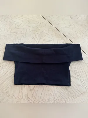 Urban Outfitters Off the Shoulder Black Crop Top Size S thumbnail 3