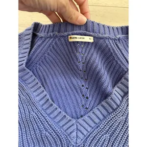 Marine Layer Sweater Womens Small Purple Crop Cardigan V Neck Knit Pullover thumbnail 2