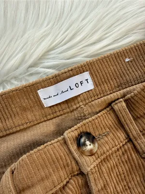 LOFT Gold Straight Leg Ankle Length Corduroy Pants thumbnail 4