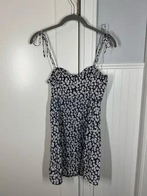 Oh Polly Princess Polly Rowi mini dress blue white‎ ditsy floral print with tie straps 4 thumbnail 5