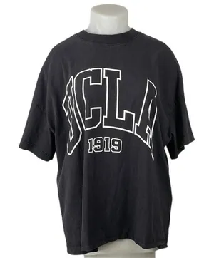 H&M UCLA 1919 Oversized Black Graphic Short Sleeve Baggy Boxy Tee T-Shirt Top XL thumbnail 1