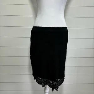Free‎ People Intimately Sabrina Ginger Skirt Women Size M Black Lace Nylon. thumbnail 4