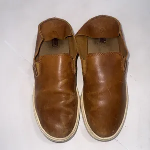 Olukai Leather Pehuea Slip On Sneaker Gorpcore Boho Convertible Shoes Brown Sz 8 thumbnail 3