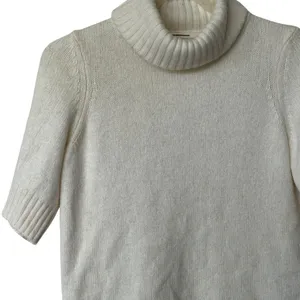Anthropologie wool blend Cream turtleneck Sweater S Italy made thumbnail 5
