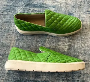 Franco Sarto Green Quilted Leather Platform Sneaker Size 6.5 thumbnail 1