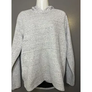 Lululemon Hoodie Womens Medium Gray Textured Fleece Pullover Reflective Pockets thumbnail 2